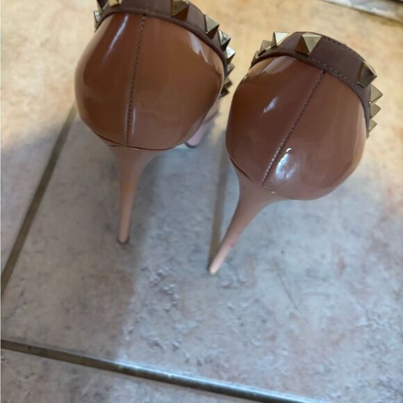 Valentino platform pumps heels babydoll dress open toe sandals stud spike shoes - Picture 7 of 13